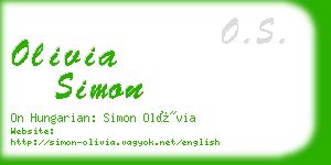 olivia simon business card